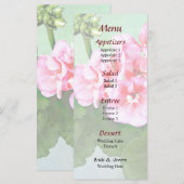 Small Pink Geraniumのメ結婚ニュー メニュー (正面/裏面)