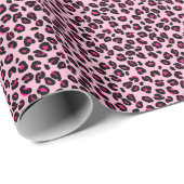 Small Pink Leopard Spots Animal Print Pattern ラッピングペーパー (ロールコーナー)