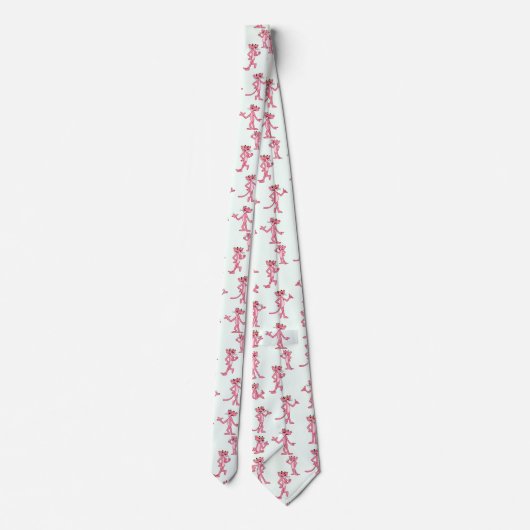 Small Pink Panther Pattern ネクタイ (裏面)