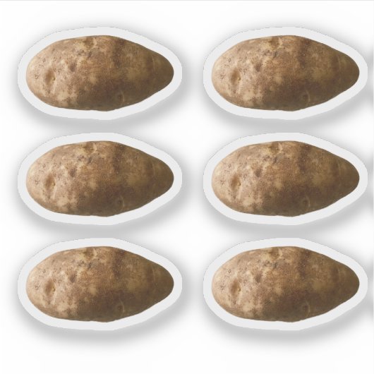 Small Potatoes Potato Custom-Cut Stickers シール (正面)