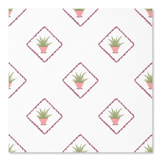 Small print aloe kitchen 壁紙 (正面)