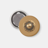 Small Round Brass Look Magnet マグネット (正面/裏面)