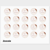 Small Round Wedding Sticker | Elegant Botanical  ラウンドシール (シート)