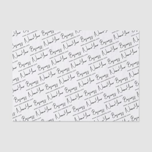 Small Scriptビジネス名とWebサイトパッケージ 薄葉紙 (正面)