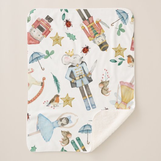 small sherpa blanket - ideal gift for new baby シェルパブランケット (正面)