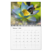 Small Size Beautiful Flowers Calendar カレンダー (2月 2026)