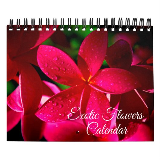 Small Size Exotic Flowers Calendar カレンダー (カバー)