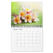 Small Size Exotic Flowers Calendar カレンダー (2月 2026)