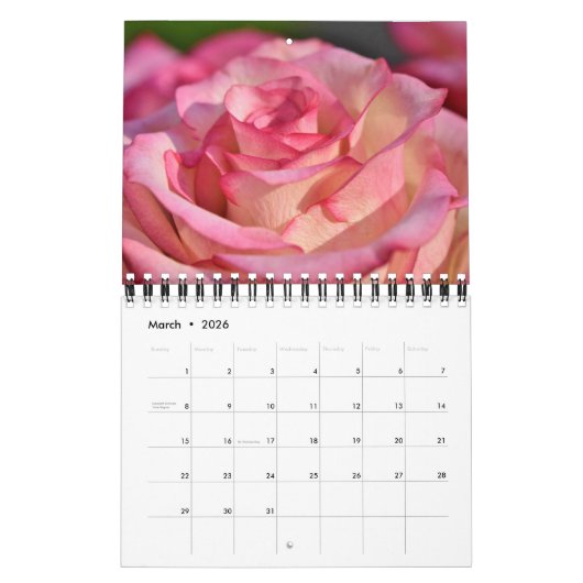 Small Size Forever Roses Calendar カレンダー (3月 2026)