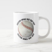 Small Size Personalized Text Baseball Custom ジャンボコーヒーマグカップ (右)