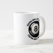 Small Size Personalized Text Pool 8 Ball Custom ジャンボコーヒーマグカップ (正面右)