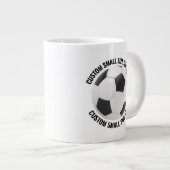 Small Size Personalized Text Soccer Ball Custom ジャンボコーヒーマグカップ (正面右)