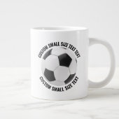 Small Size Personalized Text Soccer Ball Custom ジャンボコーヒーマグカップ (右)