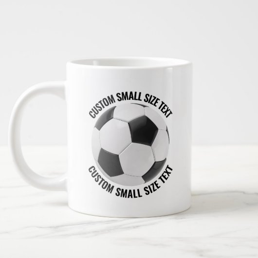 Small Size Personalized Text Soccer Ball Custom ジャンボコーヒーマグカップ (左)