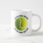 Small Size Personalized Text Tennis Ball Custom ジャンボコーヒーマグカップ (右)