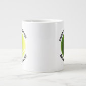 Small Size Personalized Text Tennis Ball Custom ジャンボコーヒーマグカップ (正面)