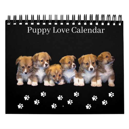 Small Size Puppy Love Calendar カレンダー (カバー)