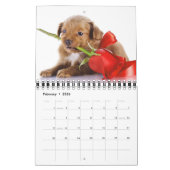 Small Size Puppy Love Calendar カレンダー (2月 2026)
