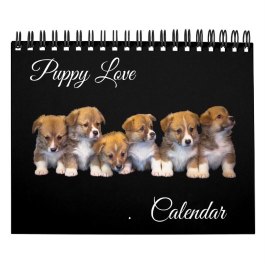 Small Size Puppy Love Calendar カレンダー (カバー)