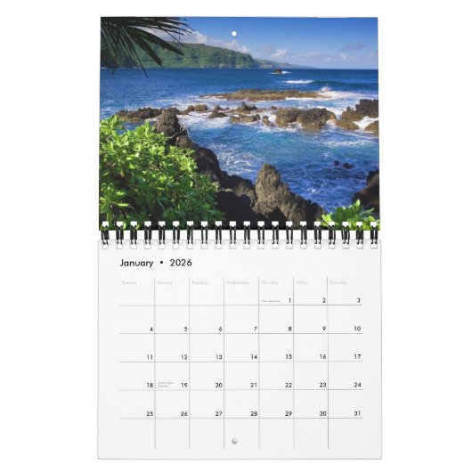 Small Size Tropics Paradise Calendar カレンダー (1月 2026)