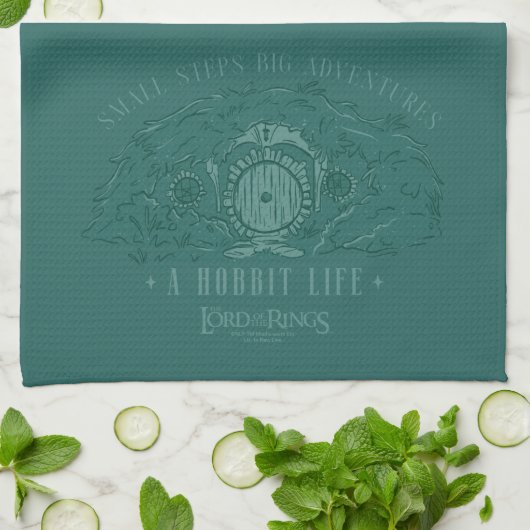 Small Steps, Big Adventures - A Hobbit Life キッチンタオル (折り畳み)