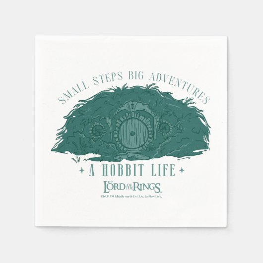 Small Steps, Big Adventures - A Hobbit Life スタンダードカクテルナプキン (正面)
