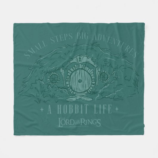 Small Steps, Big Adventures - A Hobbit Life フリースブランケット (正面(横))