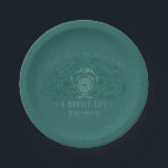 Small Steps, Big Adventures - A Hobbit Life ペーパープレート<br><div class="desc">Channel your inner Hobbit with this cozy Lord of the Rings™ design inspired by the peaceful hills of the Shire™. Featuring a quaint Hobbit hole with its signature round door tucked into a lush, grassy hillside, the artwork is paired with the uplifting phrase, “Small Steps Big Adventures – A Hobbit...</div>