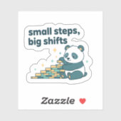 Small Steps Big Shifts Sticker  Motivational Panda シール (シート)