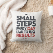 Small Steps Every Day Lead – Motivational Quote De クッション (ブランケット)