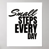  Small Steps Every Day | Motivational Quote  ポスター (正面)