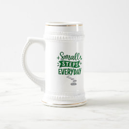 Small Steps Everyday Inspirational Mug ビールジョッキ