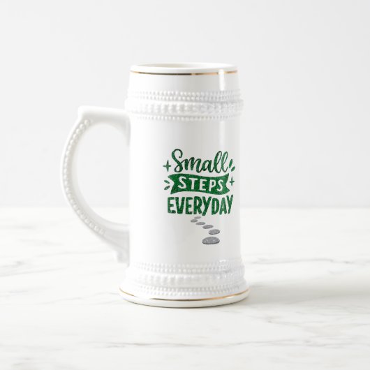Small Steps Everyday Inspirational Mug ビールジョッキ (左)