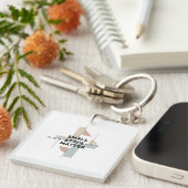 Small Steps Matter Geometric Keychain キーホルダー (正面右)