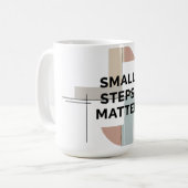Small Steps Matter Modern コーヒーマグカップ (正面左)