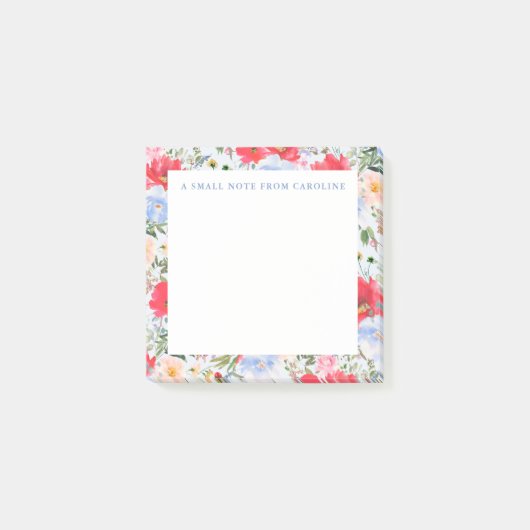 Small Sticky Note Floral Notes ポストイット (正面)