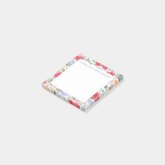 Small Sticky Note Floral Notes ポストイット (アングル)