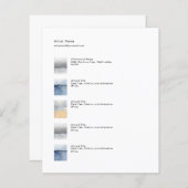 Small Tear Sheet Price Sheet Template for Art (正面/裏面)