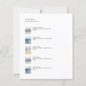Small Tear Sheet Price Sheet Template for Art (正面)