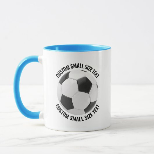 Small Text ライトブルーコンボ 11oz カスタムサッカー マグカップ (左)