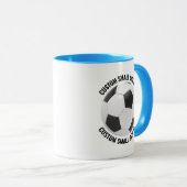 Small Text ライトブルーコンボ 11oz カスタムサッカー マグカップ (正面右)