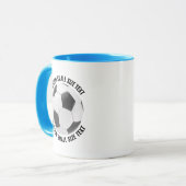Small Text ライトブルーコンボ 11oz カスタムサッカー マグカップ (正面左)