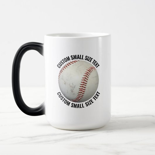 Small Text & Baseball 15oz カスタムマジックタンブラー モーフィングマグカップ (左)