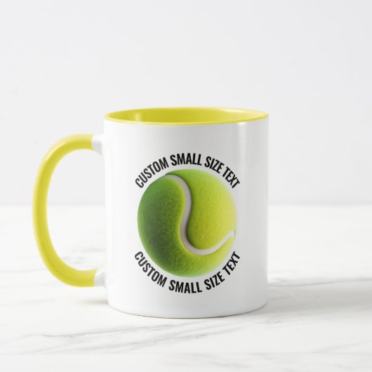 Small Text YELLOW Combo 11oz カスタムテニスマグ マグカップ (左)