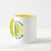 Small Text YELLOW Combo 11oz カスタムテニスマグ マグカップ (正面左)