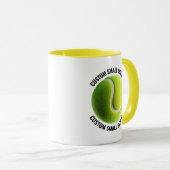 Small Text YELLOW Combo 11oz カスタムテニスマグ マグカップ (正面右)