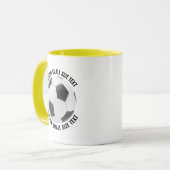 Small Text YELLOW Combo 11oz サッカー オリジナルグッズ マグカップ (正面左)
