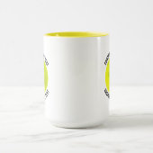Small Text YELLOW Combo 15oz カスタムピックルボール マグカップ (中央)