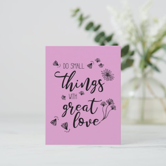 Small Things引用文カスタマイズ色はがき ポストカード (スタンド正面)