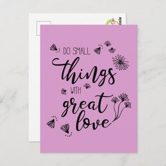 Small Things引用文カスタマイズ色はがき ポストカード (正面/裏面)